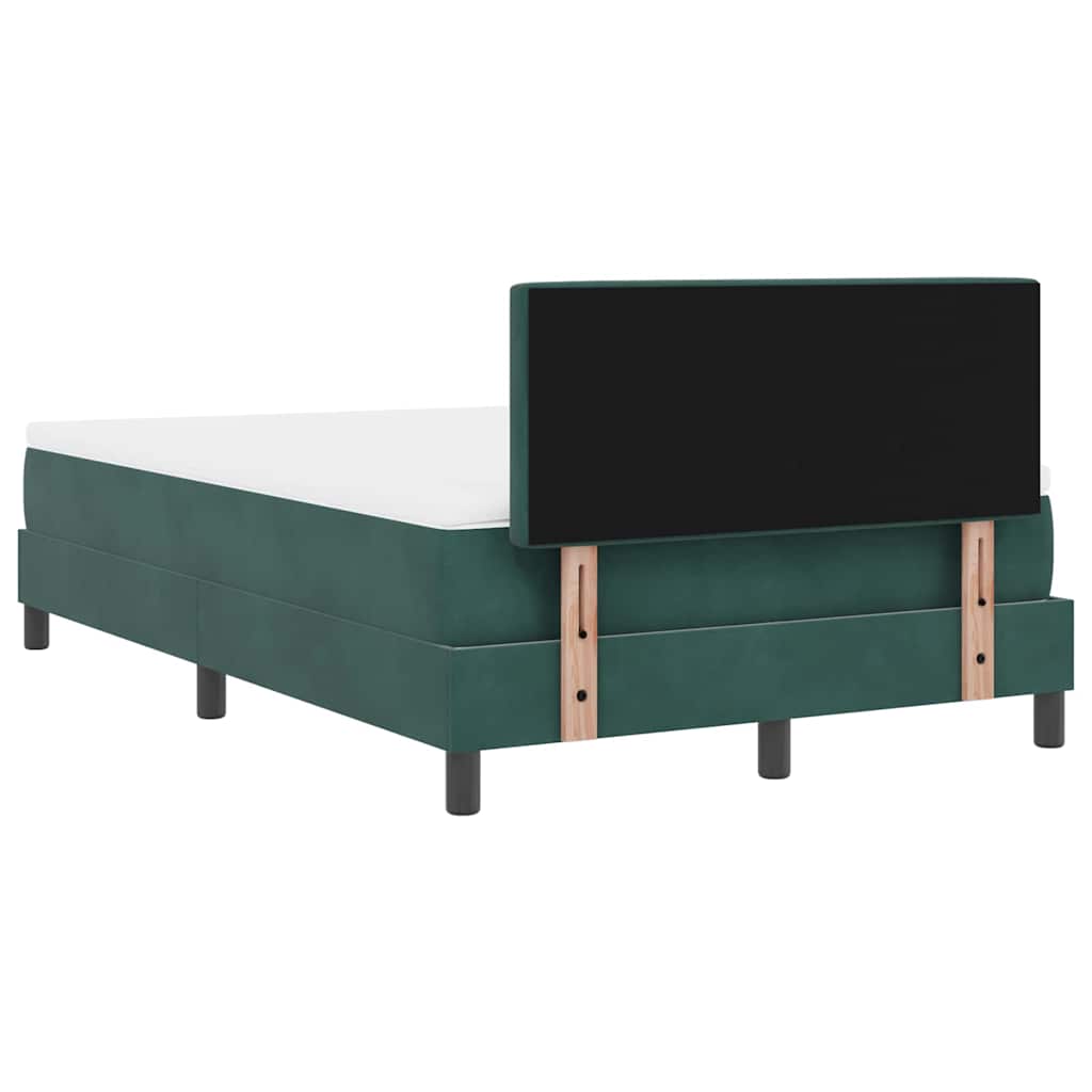 Bäddfjäder Med Madrass Mörkgrön 120 X 190 Cm Sammet