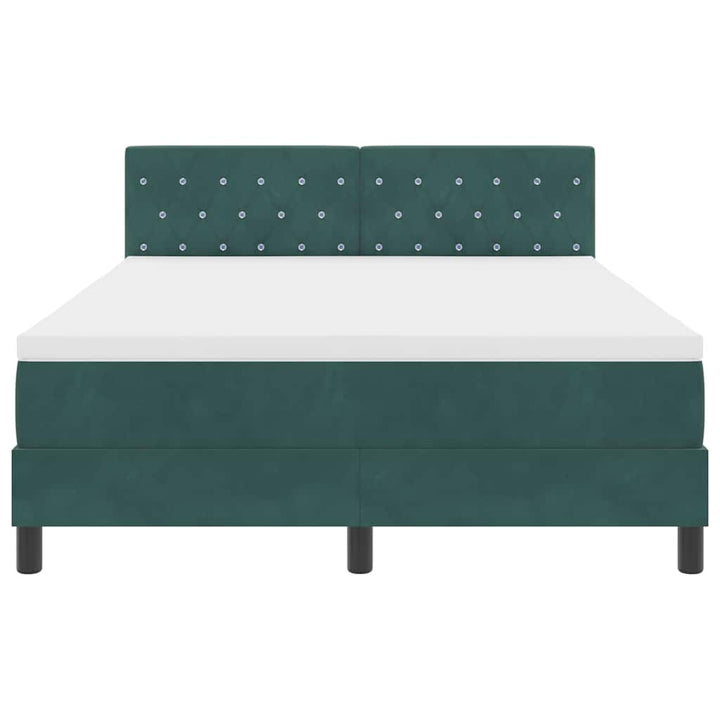 Bäddfjäder Med Madrass Mörkgrön 140 X 190 Cm Sammet