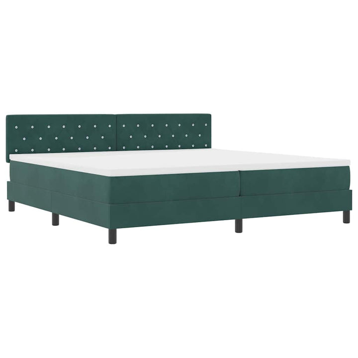 Bäddfjäder Med Madrass Mörkgrön 200 X 200 Cm Sammet
