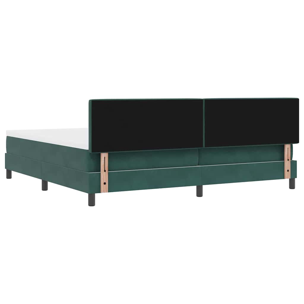Bäddfjäder Med Madrass Mörkgrön 200 X 200 Cm Sammet