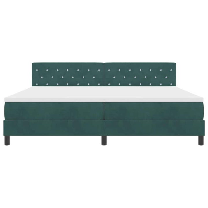 Bäddfjäder Med Madrass Mörkgrön 200 X 200 Cm Sammet