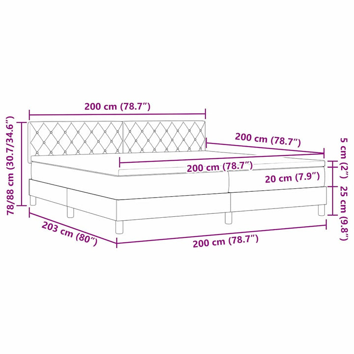 Bäddfjäder Med Madrass Mörkgrön 200 X 200 Cm Sammet