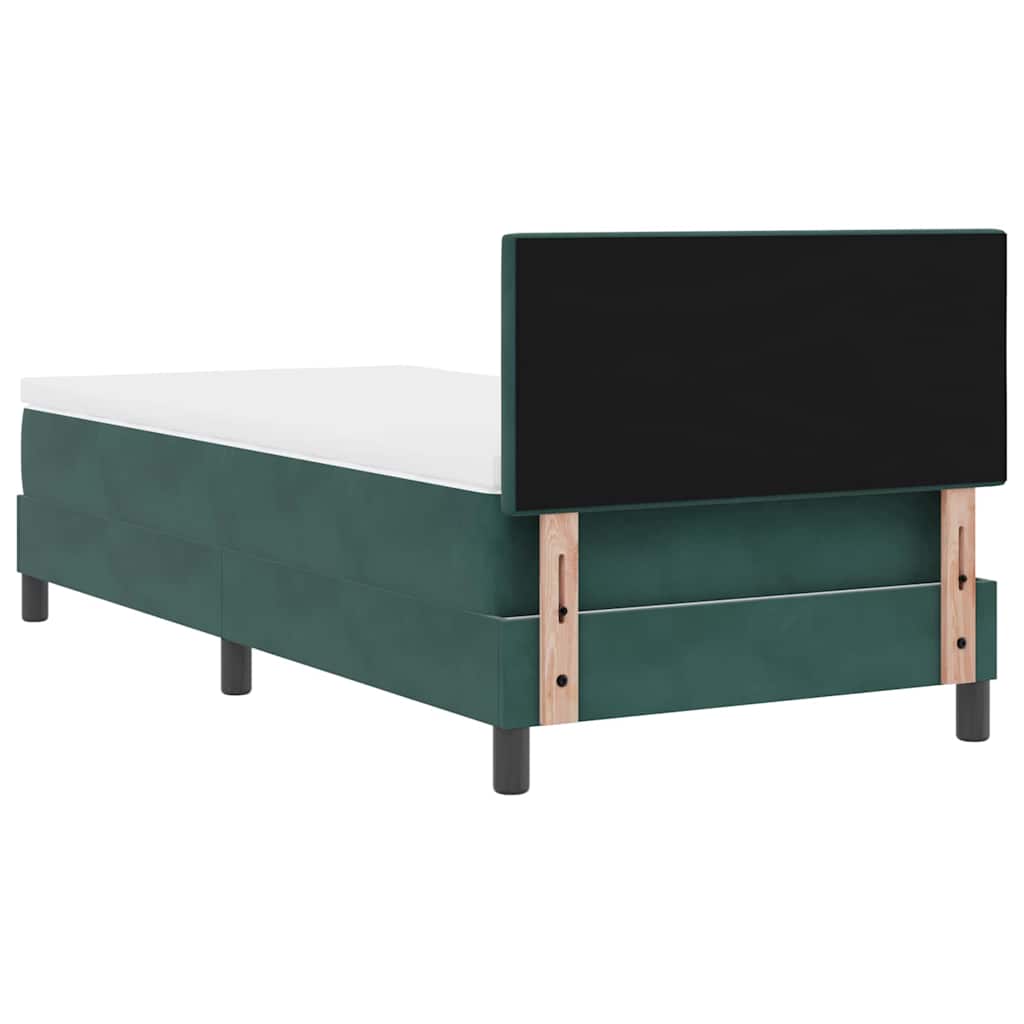 Bäddfjäder Med Madrass Mörkgrön 90 X 190 Cm Sammet