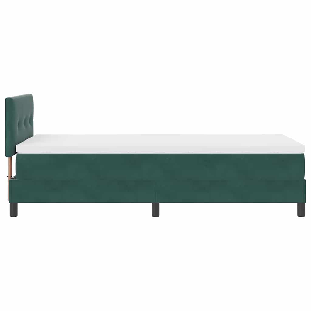 Bäddfjäder Med Madrass Mörkgrön 90 X 190 Cm Sammet
