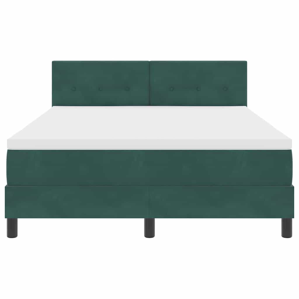 Bäddfjäder Med Madrass Mörkgrön 140 X 190 Cm Sammet