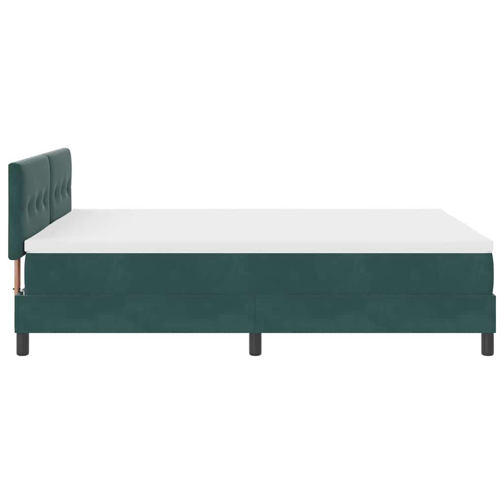 Bäddfjäder Med Madrass Mörkgrön 140 X 190 Cm Sammet