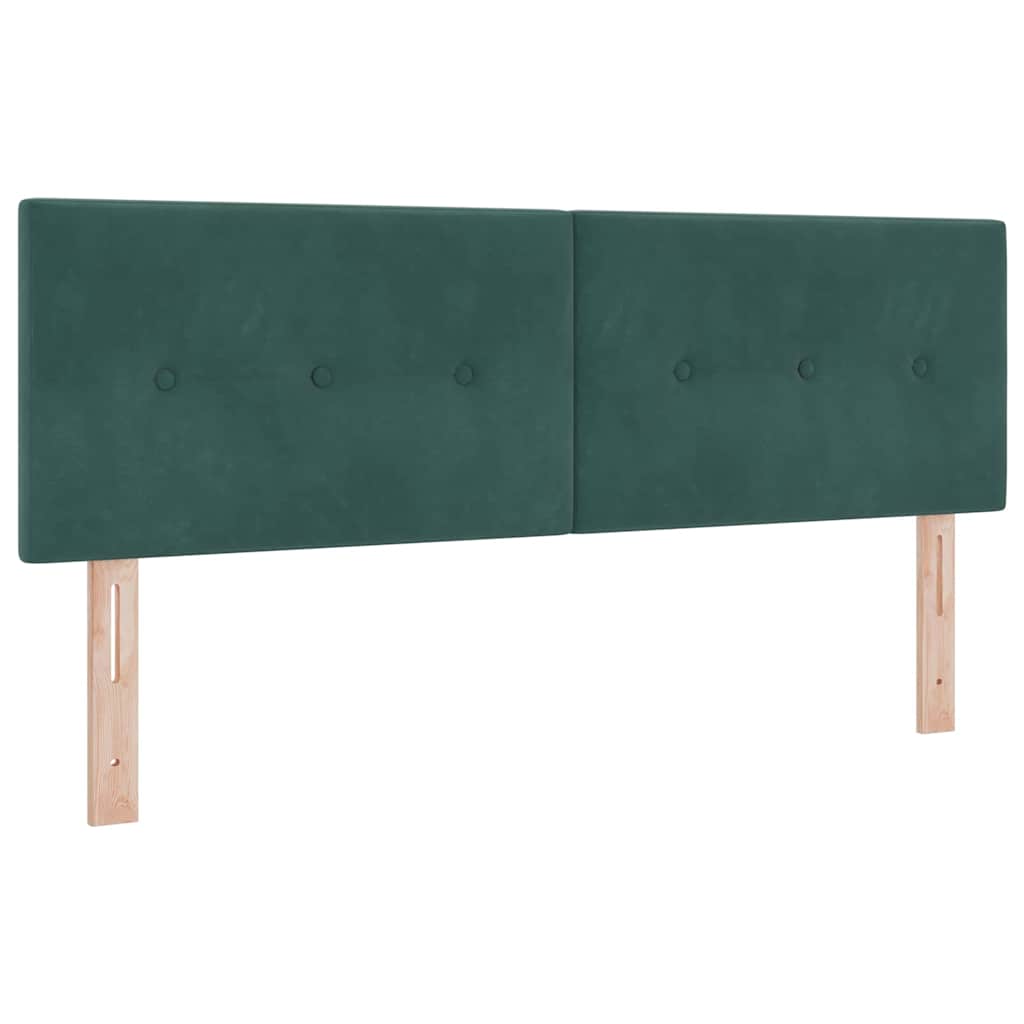 Bäddfjäder Med Madrass Mörkgrön 160 X 200 Cm Sammet