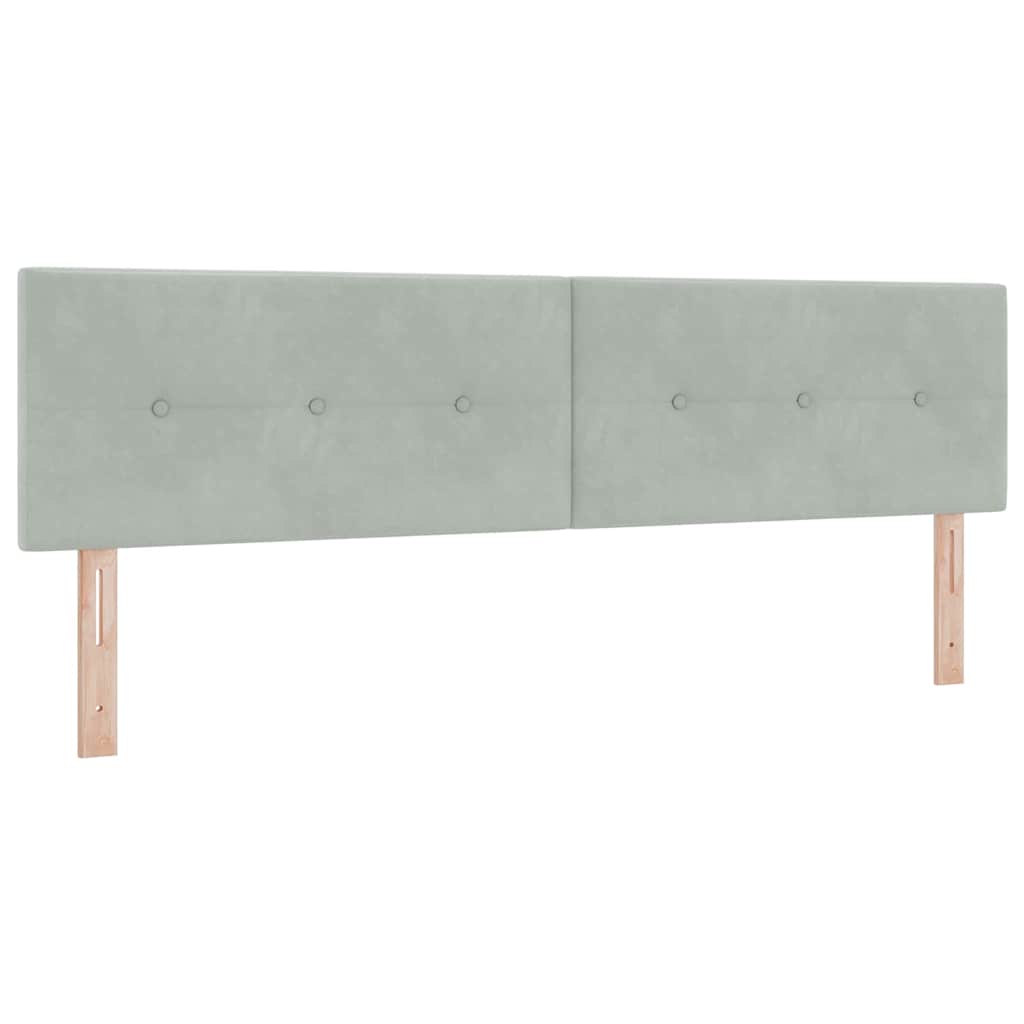 Bäddfjäder Med Madrass Ljusgrå 180 X 200 Cm Sammet