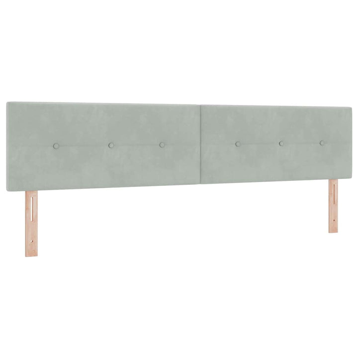 Bäddfjäder Med Madrass Ljusgrå 200 X 200 Cm Sammet