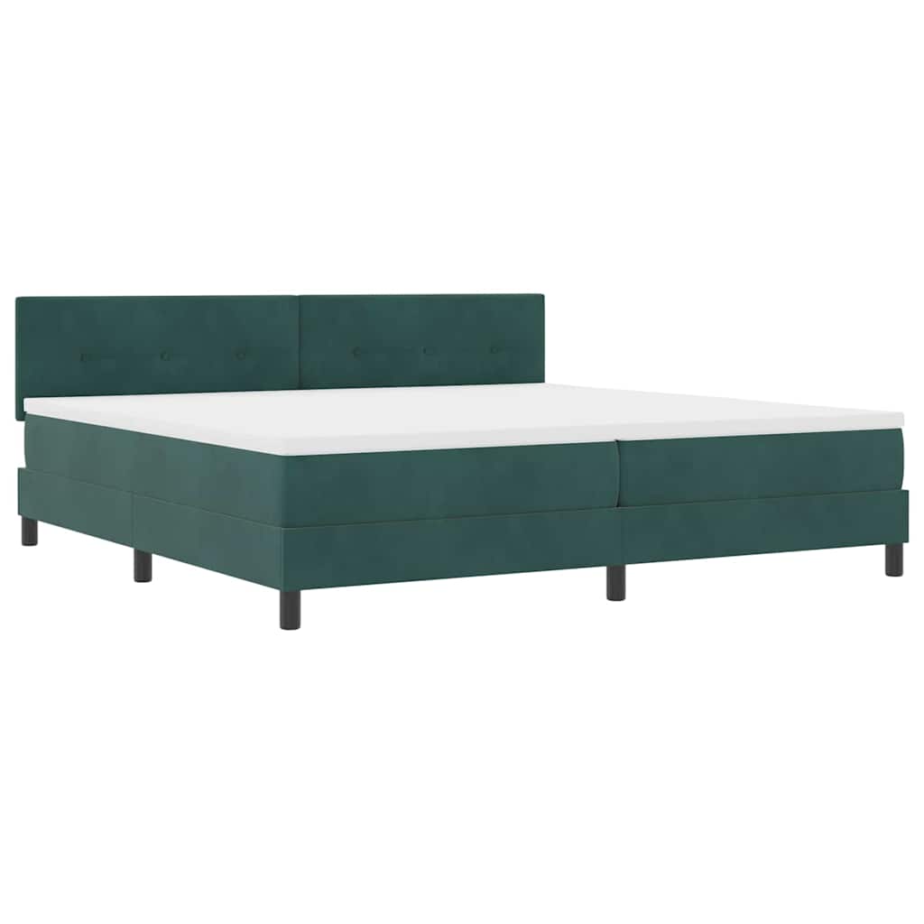 Bäddfjäder Med Madrass Mörkgrön 200 X 200 Cm Sammet