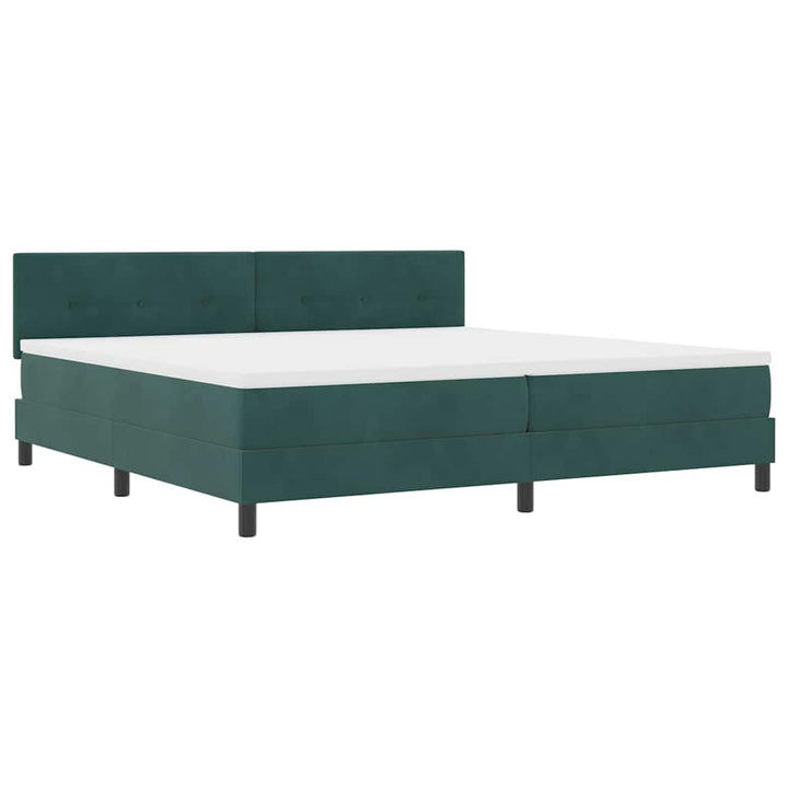 Bäddfjäder Med Madrass Mörkgrön 200 X 200 Cm Sammet