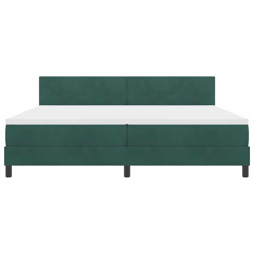 Bäddfjäder Med Madrass Mörkgrön 200 X 200 Cm Sammet