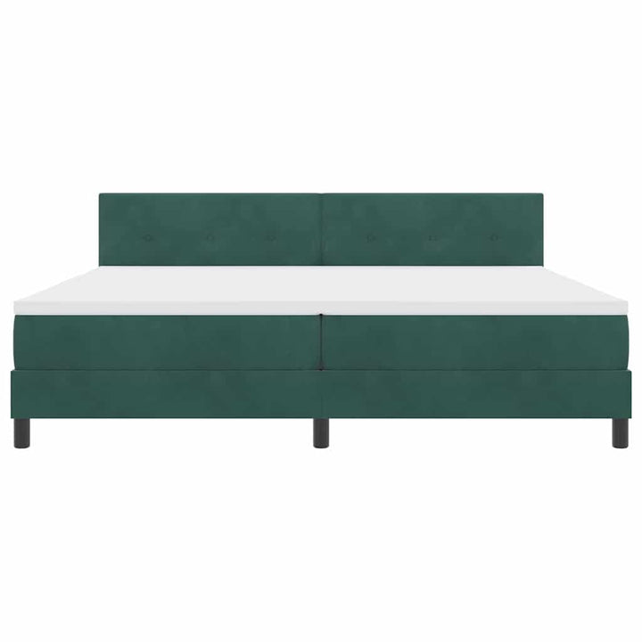 Bäddfjäder Med Madrass Mörkgrön 200 X 200 Cm Sammet
