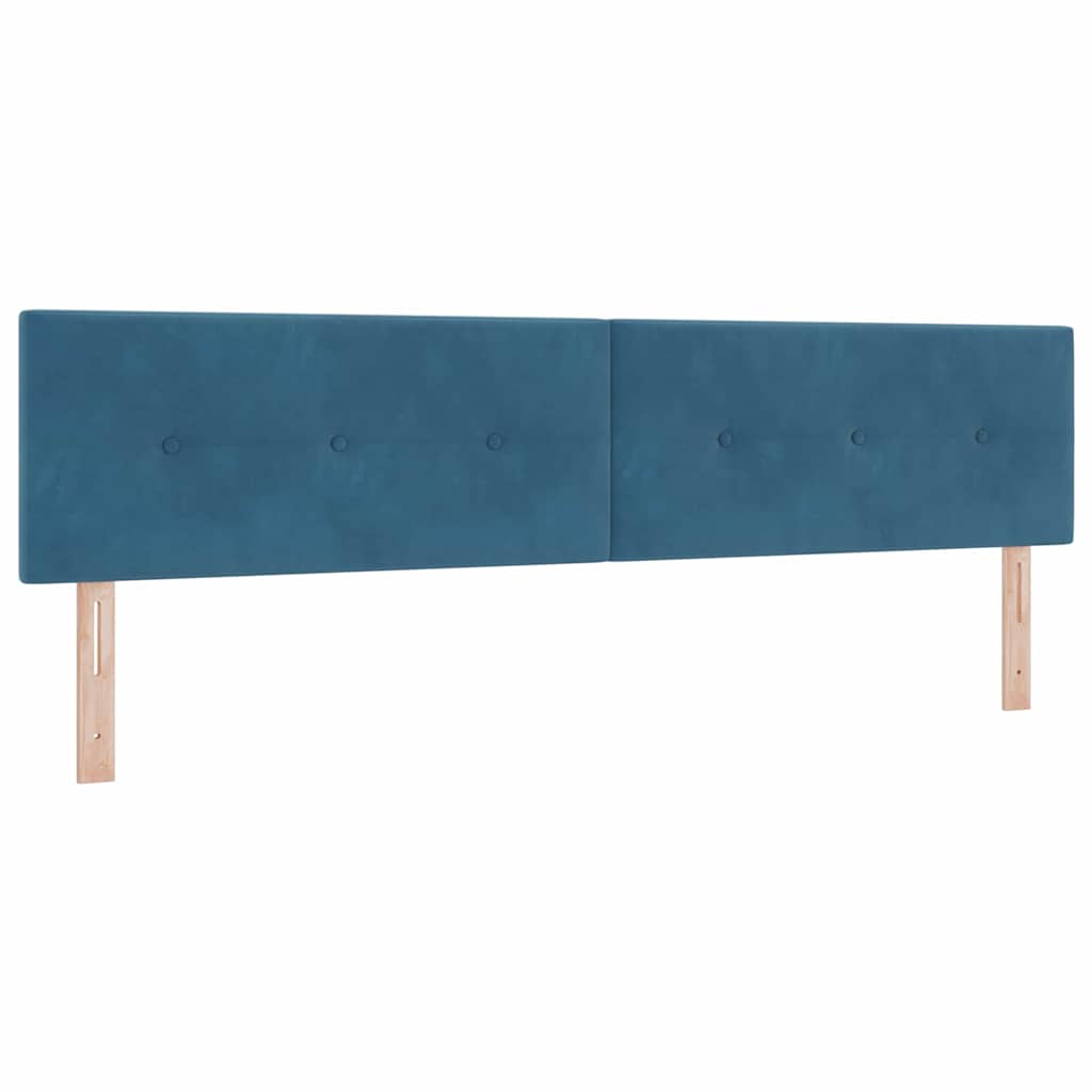 Bäddfjäder Med Madrass Mörkblå 200 X 200 Cm Sammet