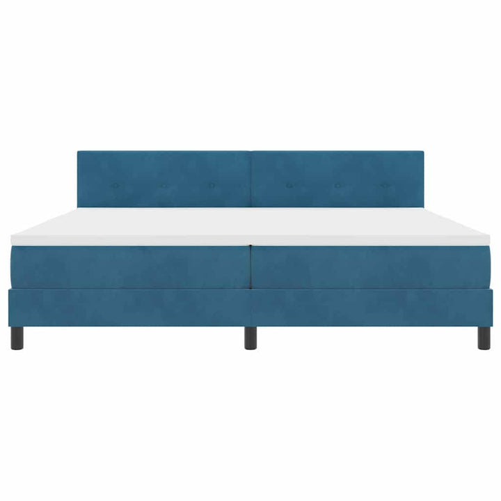 Bäddfjäder Med Madrass Mörkblå 200 X 200 Cm Sammet