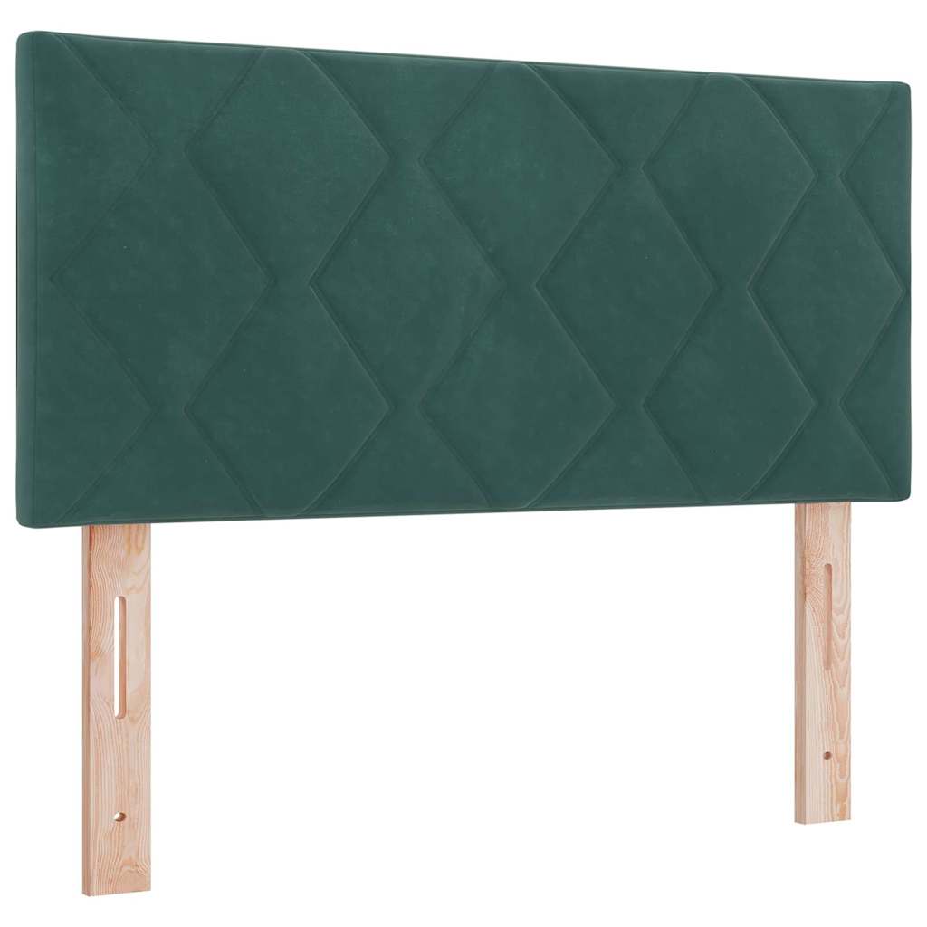 Bäddfjäder Med Madrass Mörkgrön 90 X 200 Cm Sammet