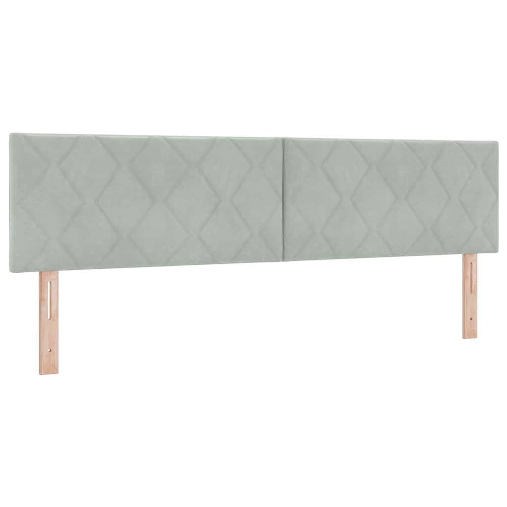 Bäddfjäder Med Madrass Ljusgrå 180 X 200 Cm Sammet