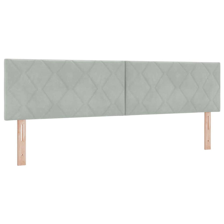 Bäddfjäder Med Madrass Ljusgrå 180 X 200 Cm Sammet