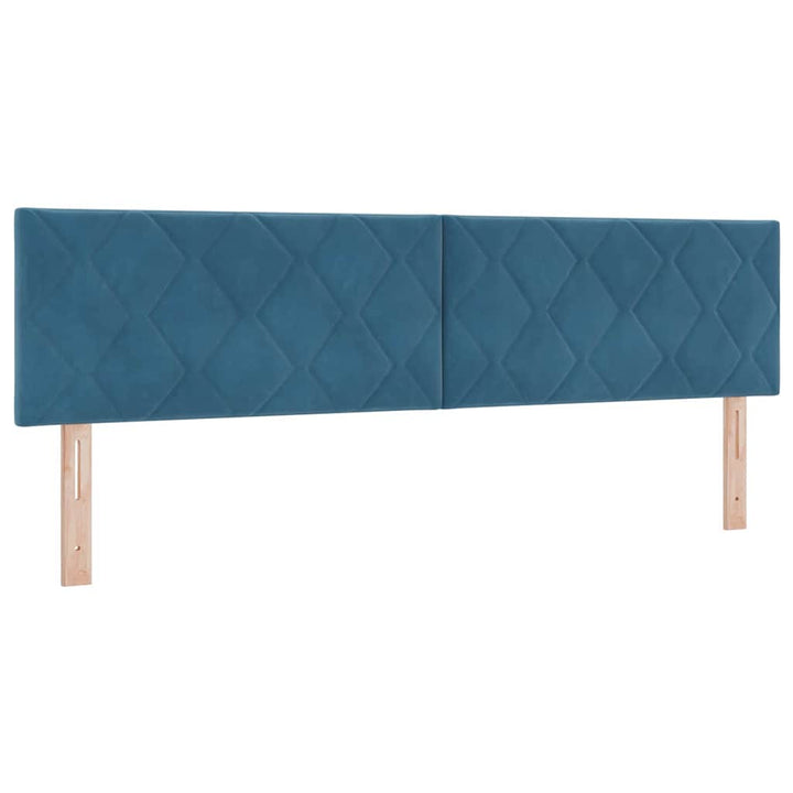 Bäddfjäder Med Madrass Mörkblå 180 X 200 Cm Sammet