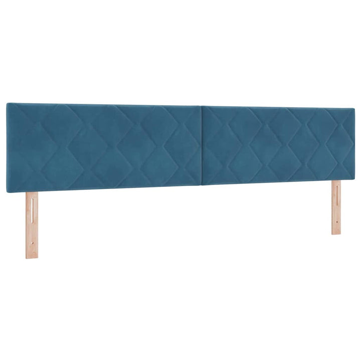 Bäddfjäder Med Madrass Mörkblå 200 X 200 Cm Sammet