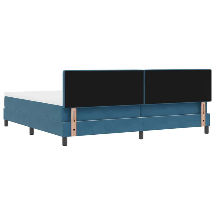Bäddfjäder Med Madrass Mörkblå 200 X 200 Cm Sammet