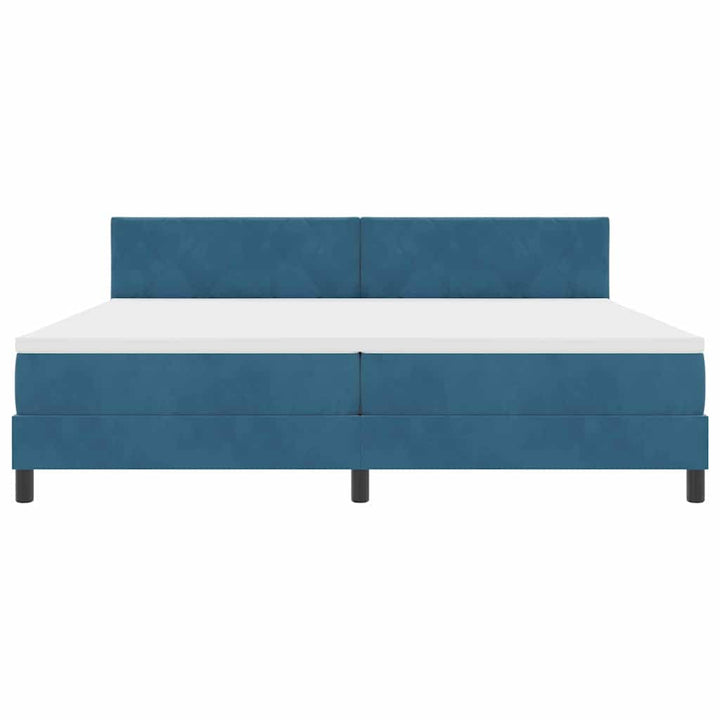 Bäddfjäder Med Madrass Mörkblå 200 X 200 Cm Sammet