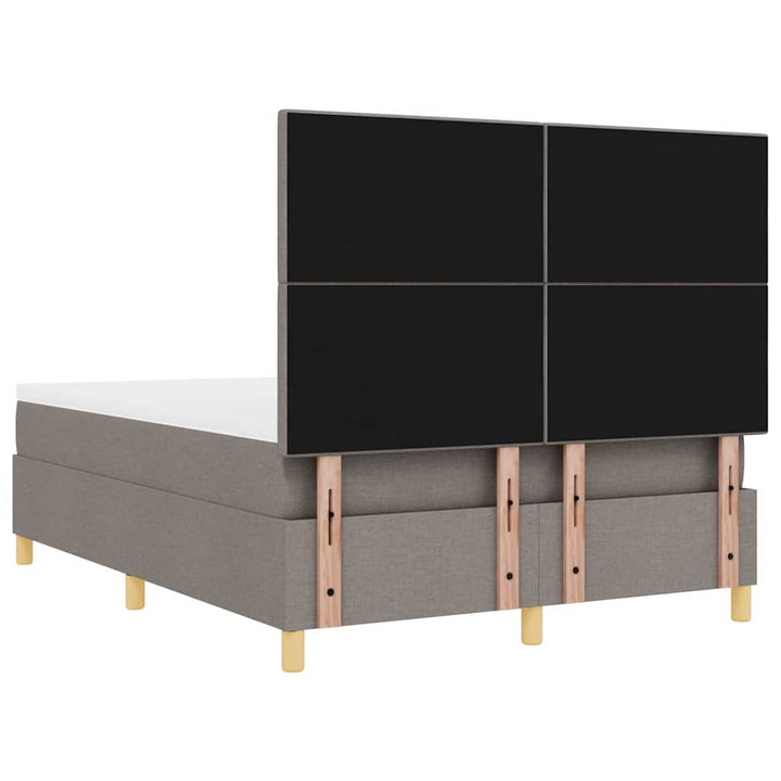 Bäddfjäder Med Huvudgavel Taupe 140 X 190 Cm Tyg