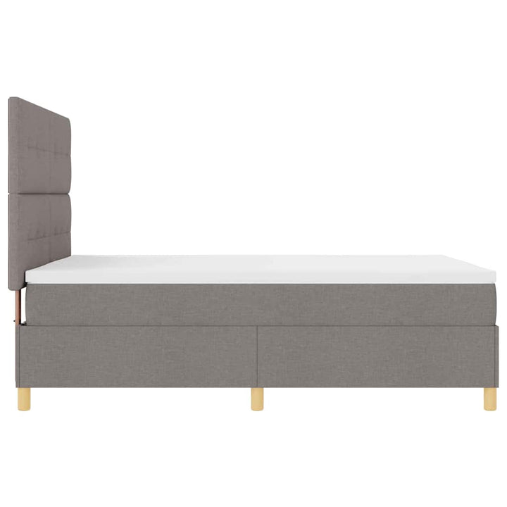 Bäddfjäder Med Huvudgavel Taupe 140 X 190 Cm Tyg