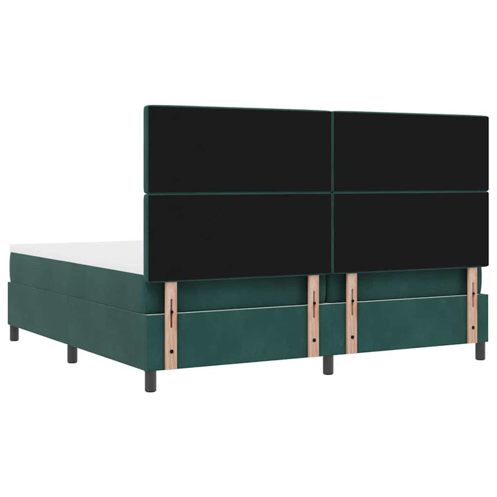Bäddfjäder Med Madrass Mörkgrön 200 X 200 Cm Sammet