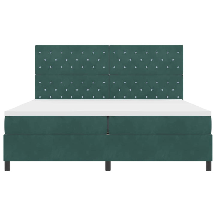 Bäddfjäder Med Madrass Mörkgrön 200 X 200 Cm Sammet