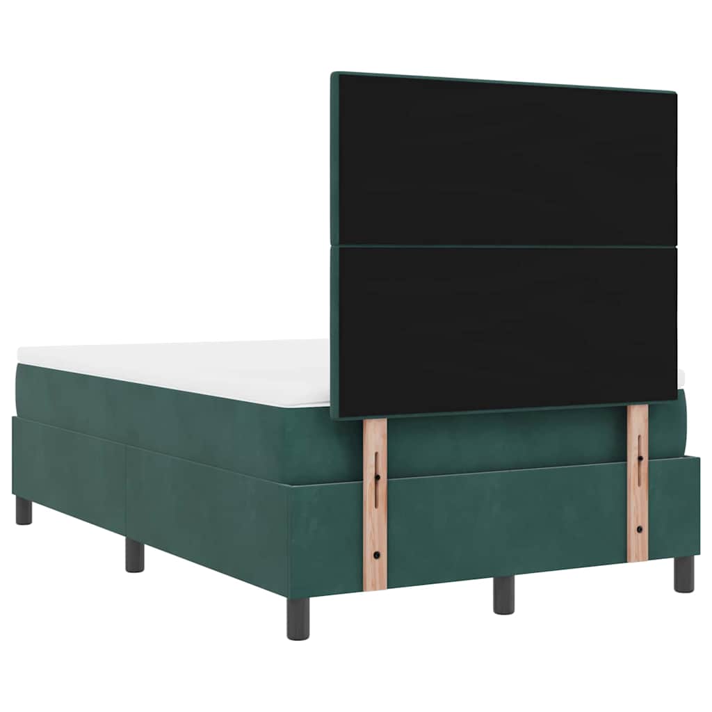 Bäddfjäder Med Madrass Mörkgrön 120 X 190 Cm Sammet