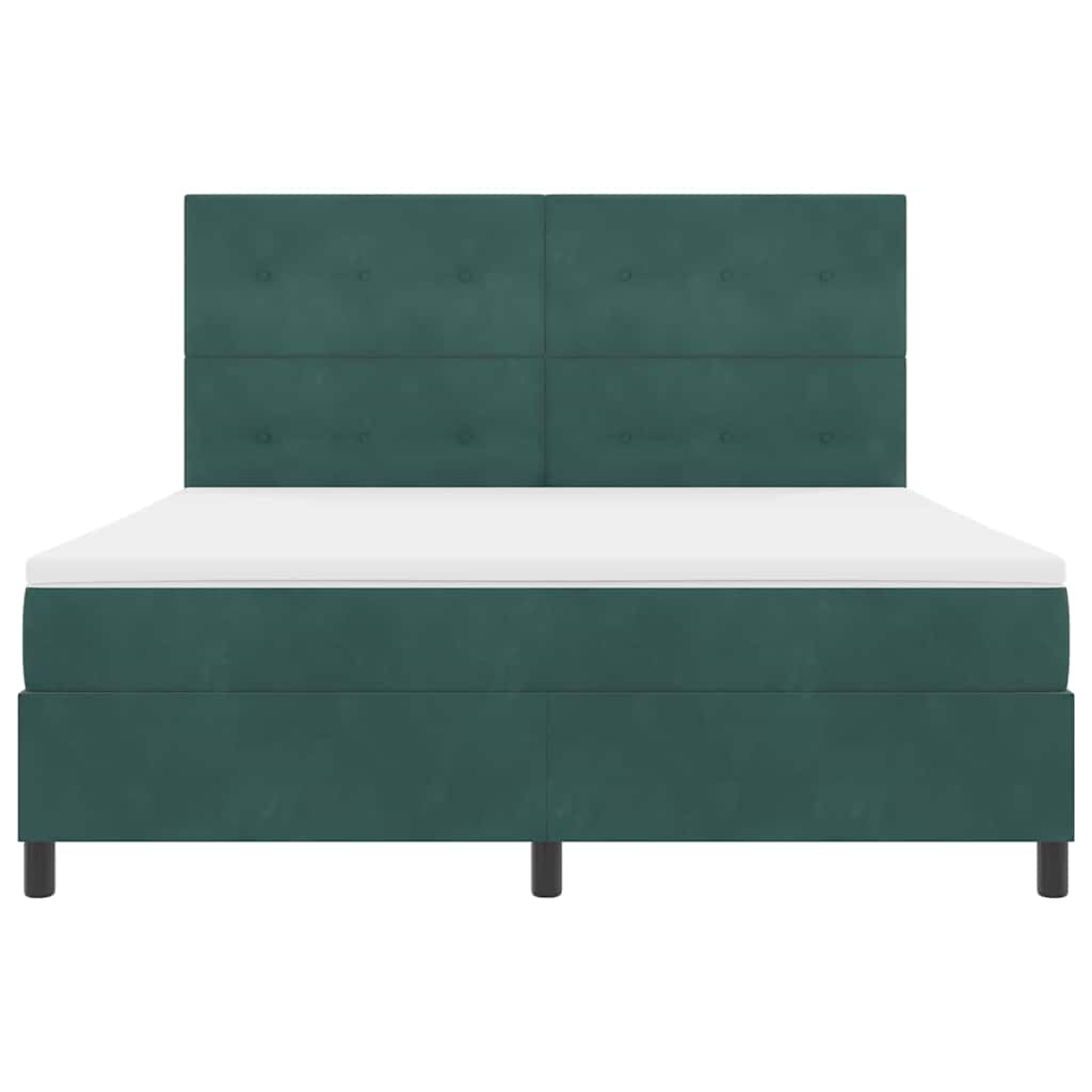Bäddfjäder Med Madrass Mörkgrön 180 X 200 Cm Sammet