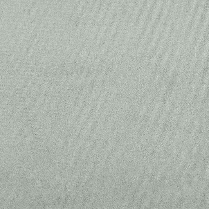 Bäddfjäder Med Huvudgavel Ljusgrå 200 X 200 Cm Sammet