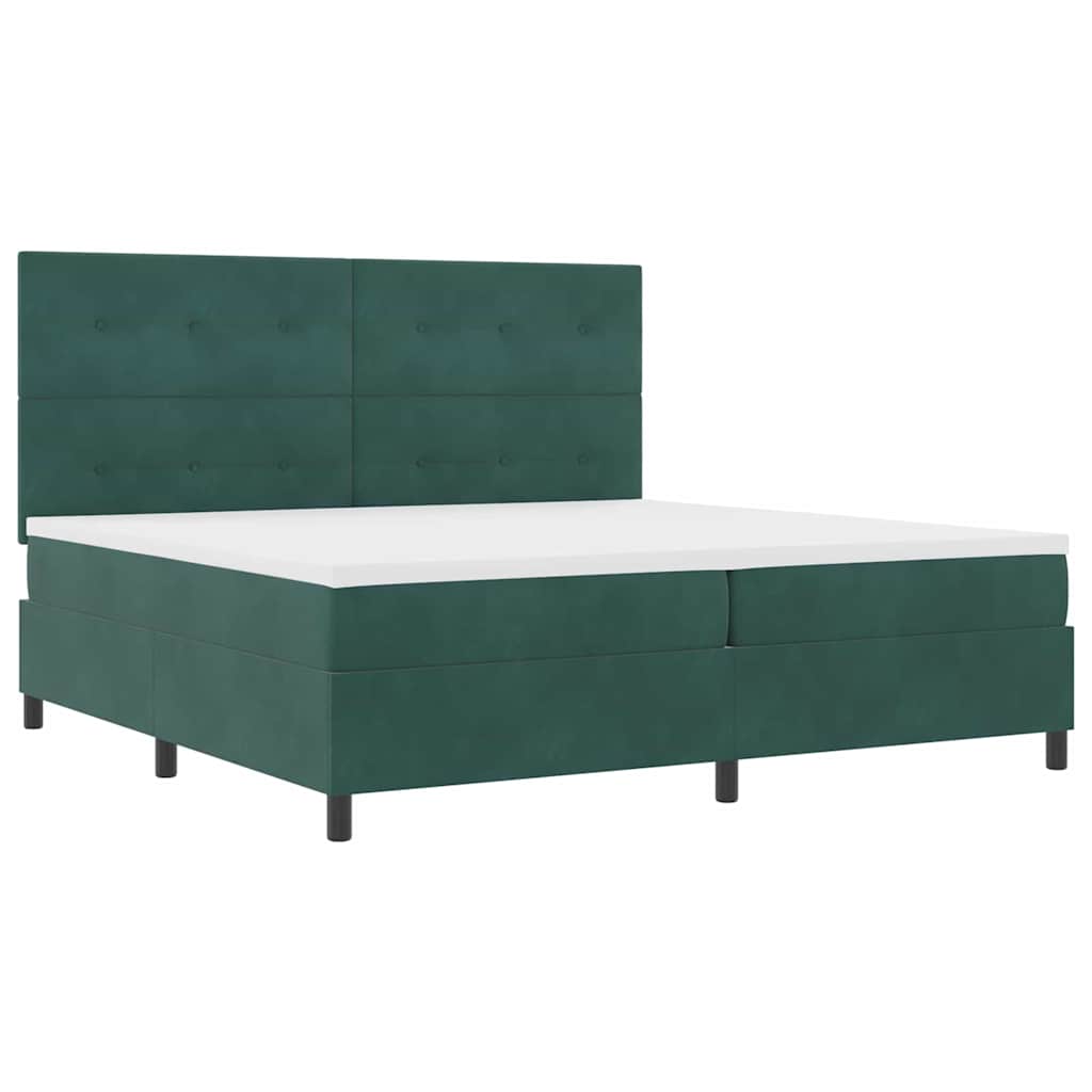Bäddfjäder Med Madrass Mörkgrön 200 X 200 Cm Sammet