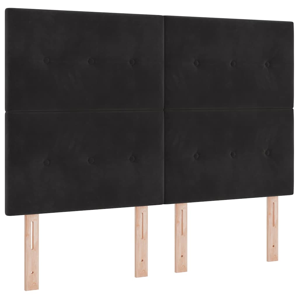 Bäddfjäder Med Huvudgavel 200 X 140 Cm Sammet