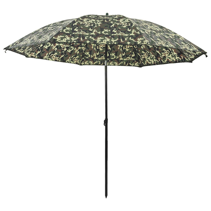 Fiskestångsparaply Kamouflage 240 X 210 Cm Oxford Polyester