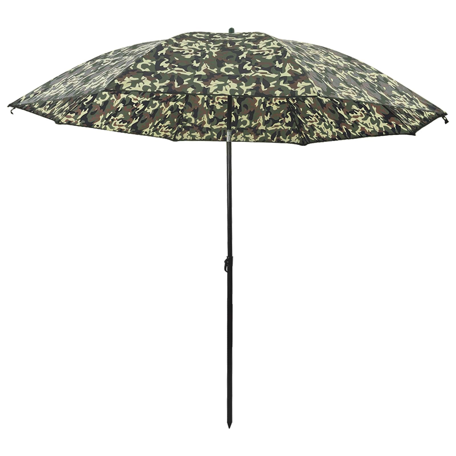 Fiskestångsparaply Kamouflage 220 X 185 Cm Oxford Polyester