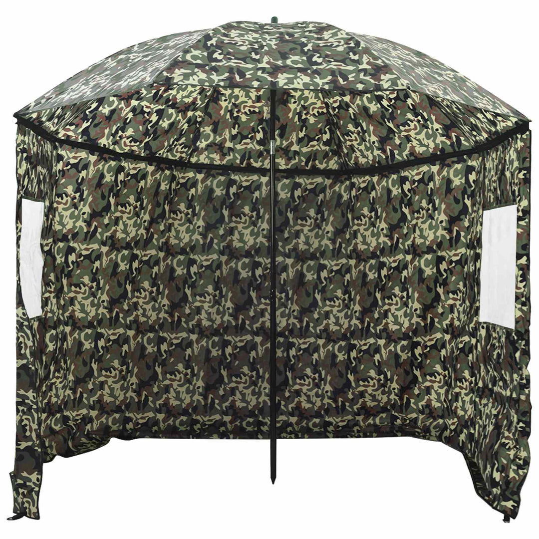 Fiskestångsparaply Kamouflage 220 X 185 Cm Oxford Polyester
