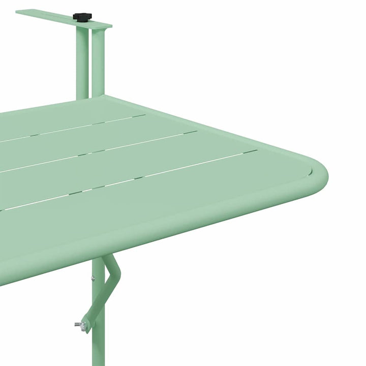 Hängande Balkongbord Mintgrön 60 X 39 X 65 Cm Stål