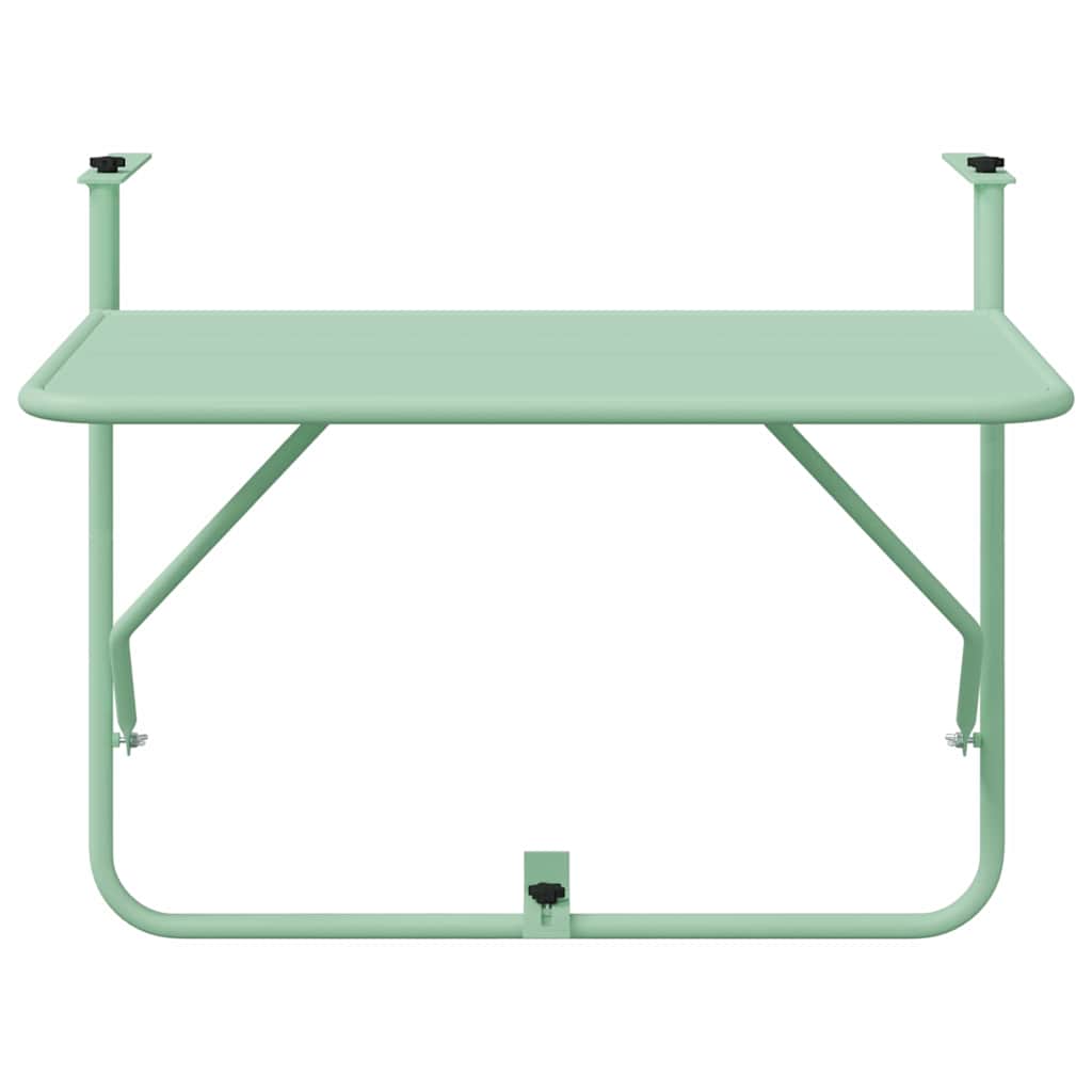 Hängande Balkongbord Mintgrön 60 X 39 X 65 Cm Stål