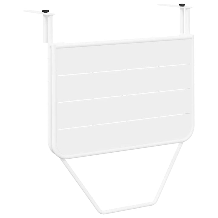 Hängande Balkongbord Vit 60 X 39 X 65 Cm Stål