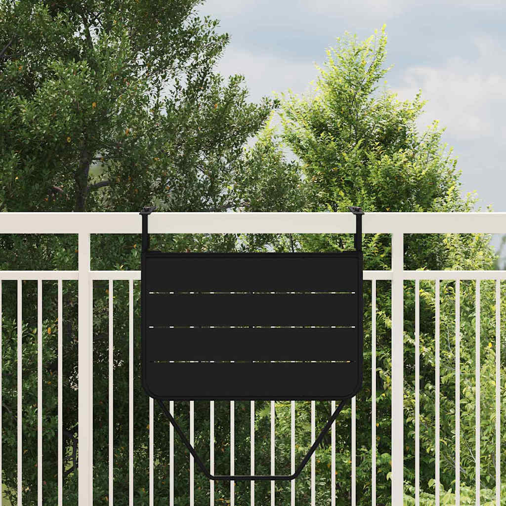 Hängande Balkongbord Svart 60 X 39 X 65 Cm Stål