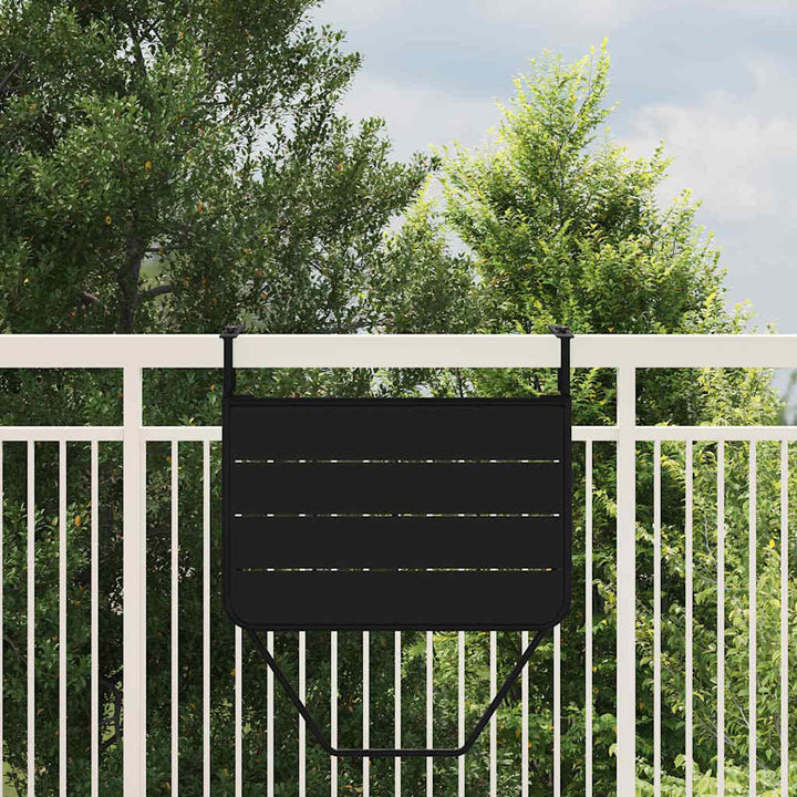 Hängande Balkongbord Svart 60 X 39 X 65 Cm Stål
