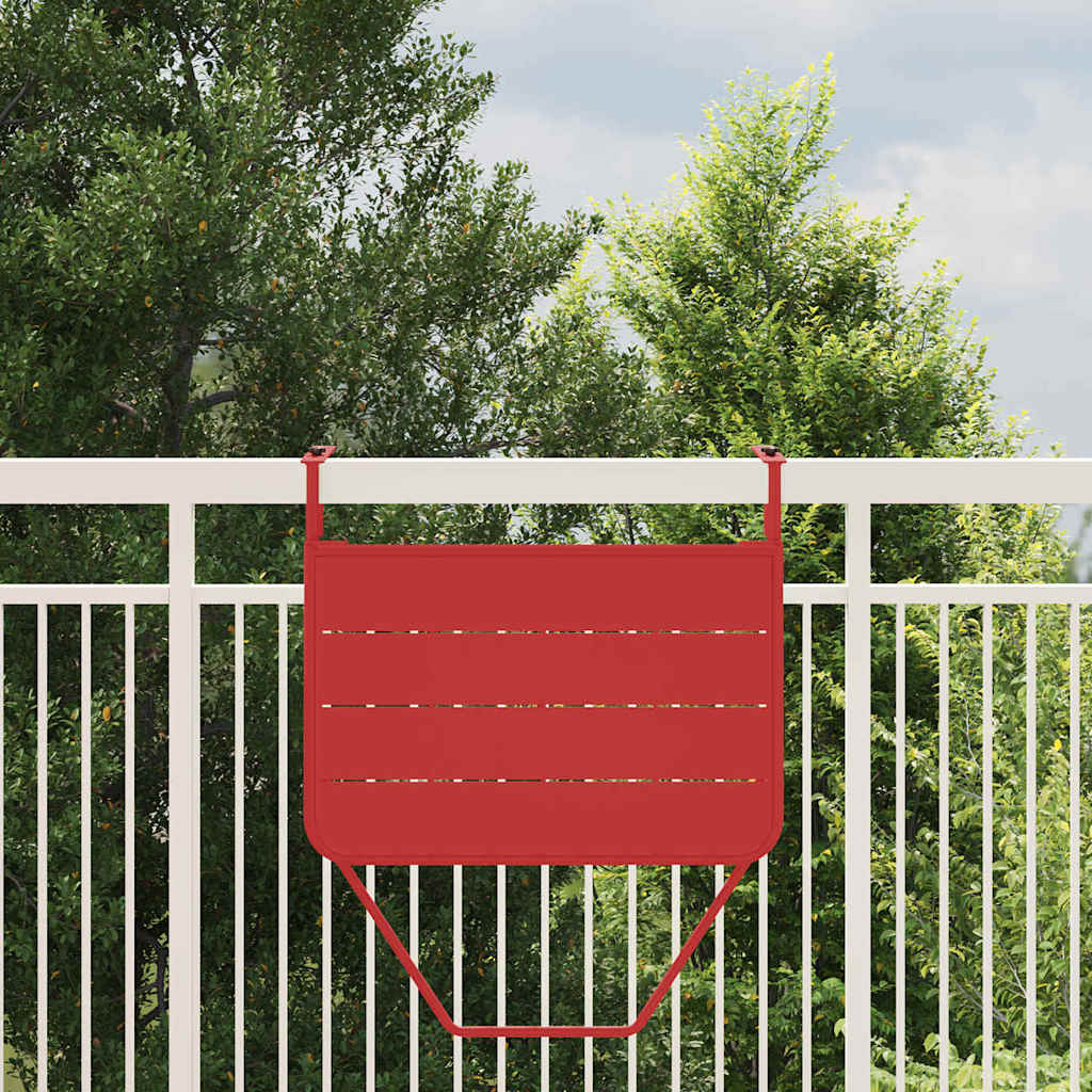 Hängande Balkongbord Röd 60 X 39 X 65 Cm Stål