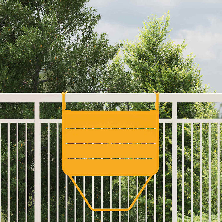 Hängande Balkongbord Gul 60 X 39 X 65 Cm Stål