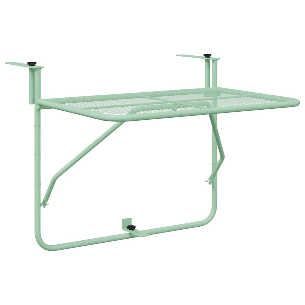 Hängande Balkongbord Mintgrön 60 X 39 X 65 Cm Stål