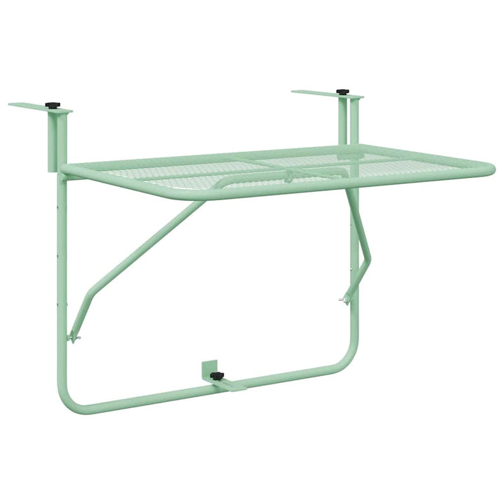 Hängande Balkongbord Mintgrön 60 X 39 X 65 Cm Stål
