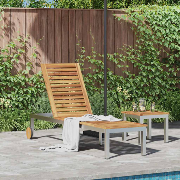 Solstol Olivenatur 205 X 53 X 100 Cm Massivt Akaciaträ