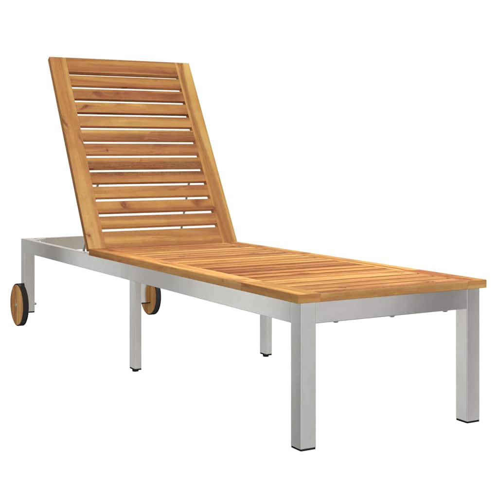 Solstol Olivenatur 205 X 53 X 100 Cm Massivt Akaciaträ