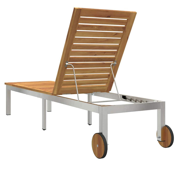 Solstol Olivenatur 205 X 53 X 100 Cm Massivt Akaciaträ
